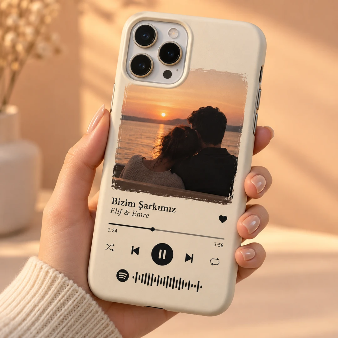 Spotify Romantik Çift Telefon Kılıfı - Tüm Modeller