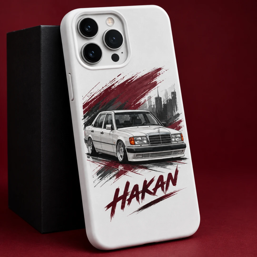 Bordo Zeminli Sedan Telefon Kılıfı - Tüm Modeller