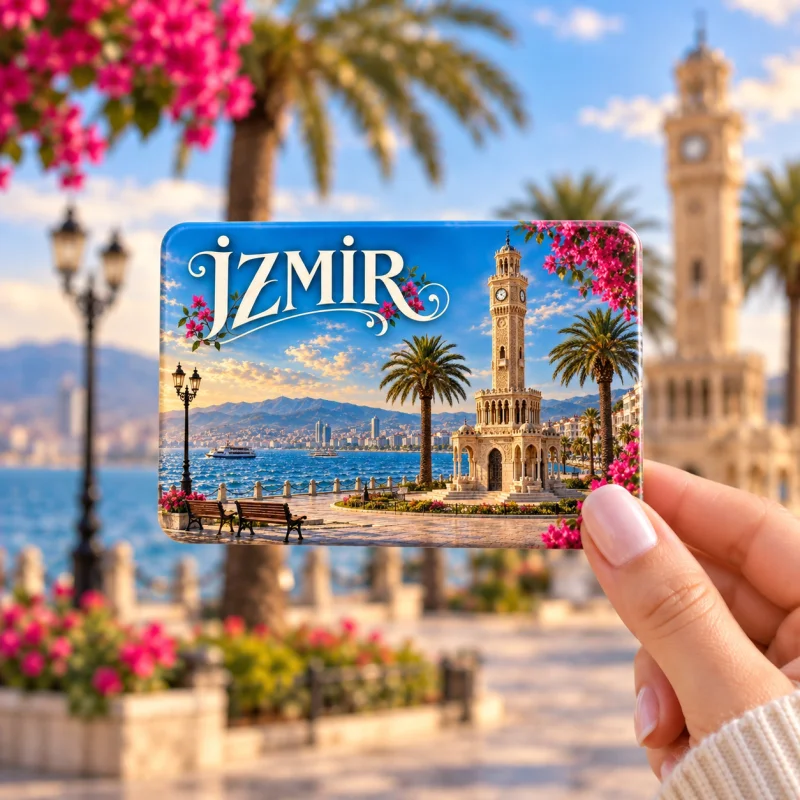 İzmir Magnet - Kişiye Özel Şehir Buzdolabı Magneti