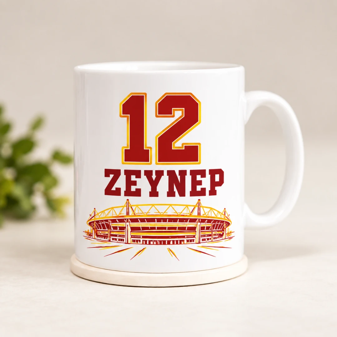 Kişiye Özel Futbol Taraftar Grafiti Tarzı Forma Kupa Bardak