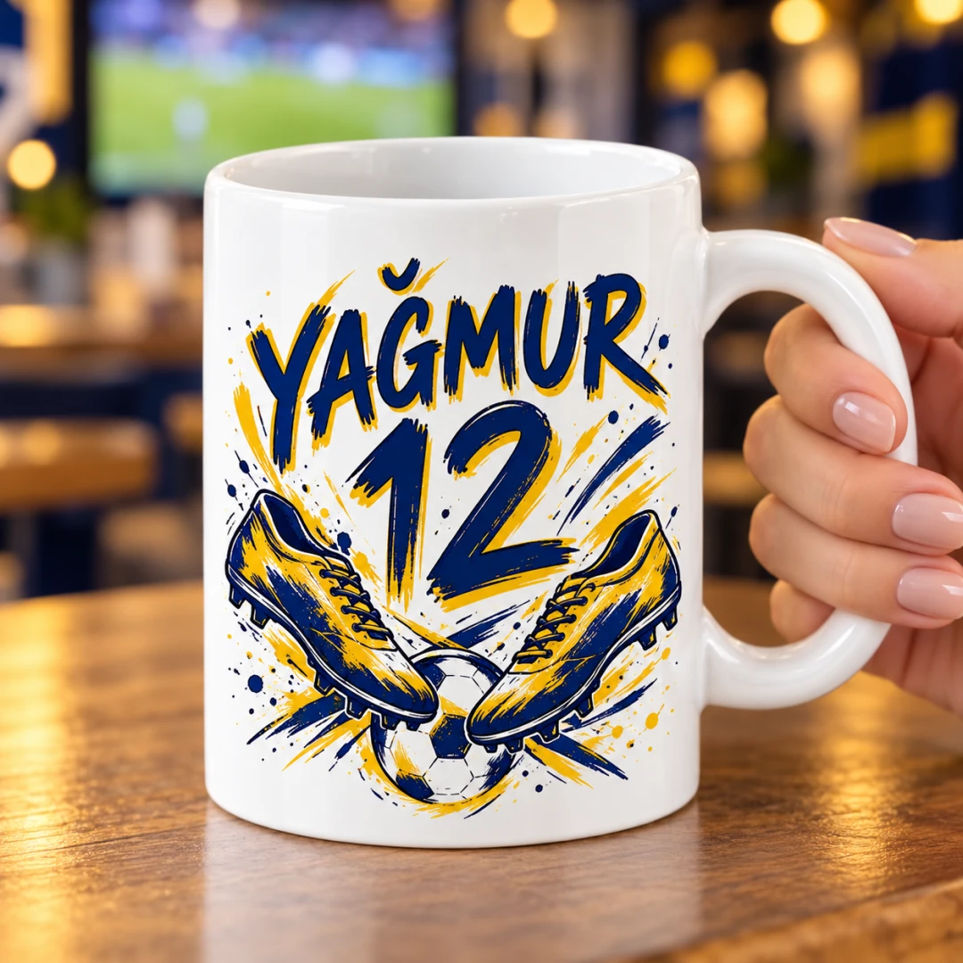Kişiye Özel Futbol Taraftar Pankart Taraftar Kupa Bardak