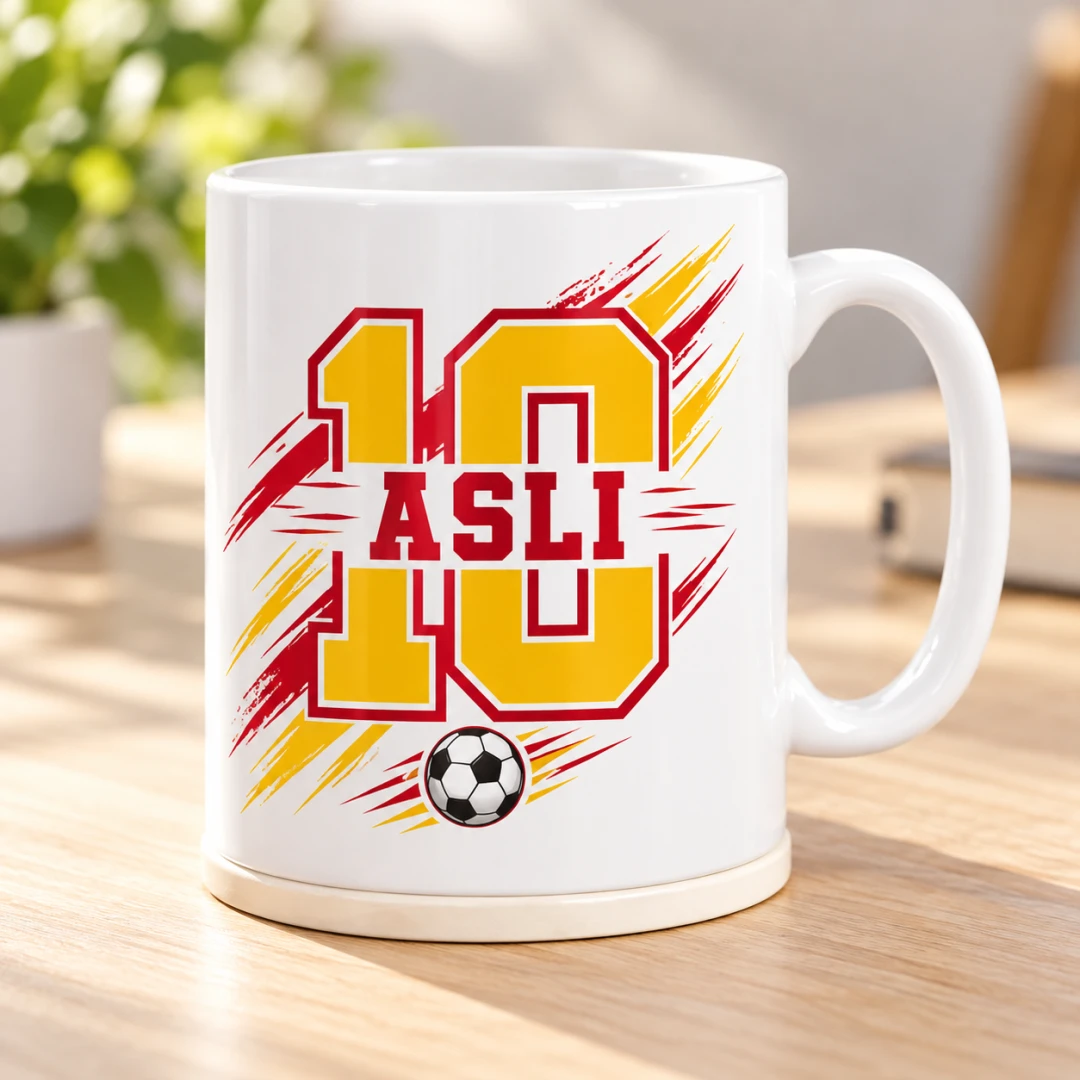 Kişiye Özel Futbol Taraftar Retro Numara Kupa Bardak