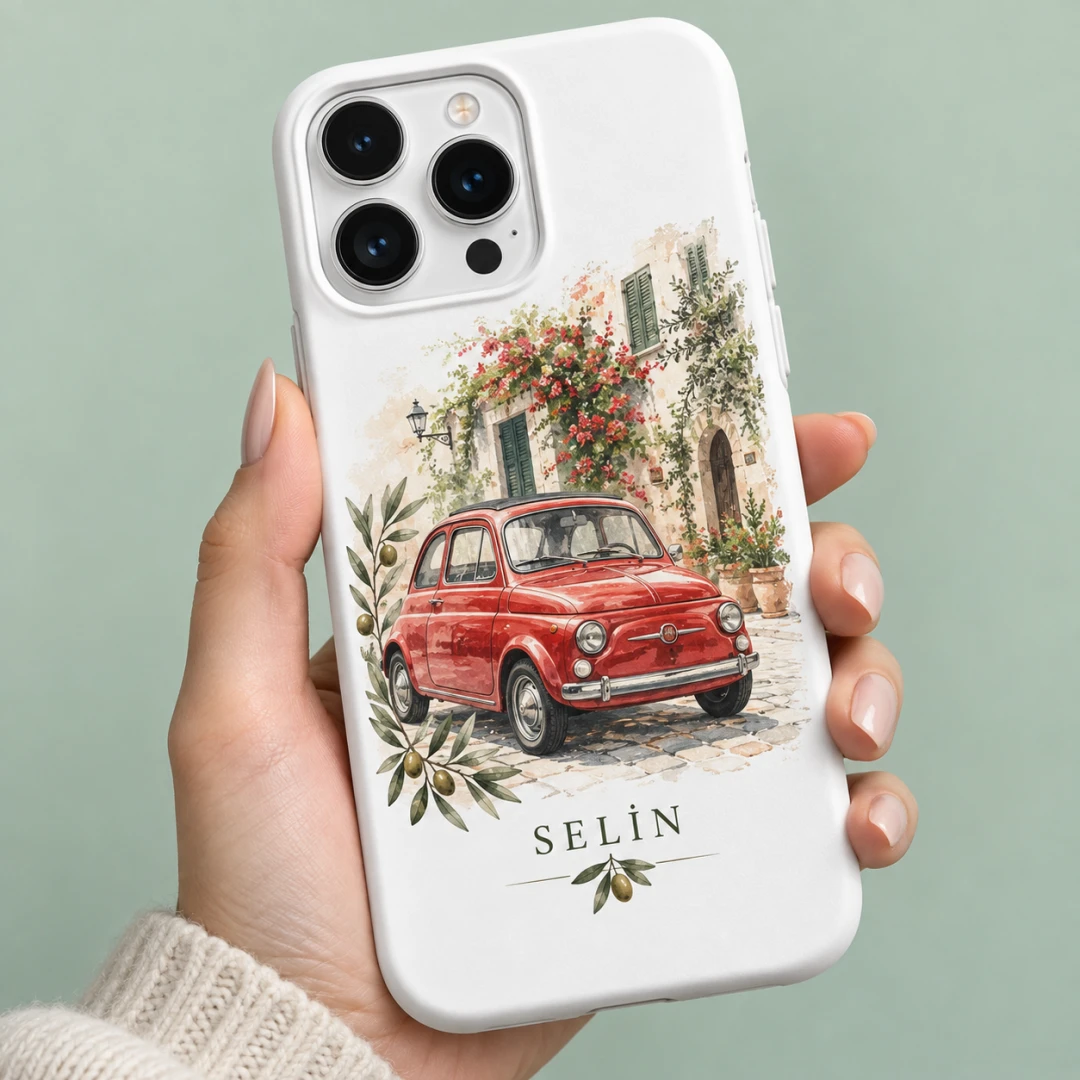 Kiraz Kırmızısı Klasik Araba Telefon Kılıfı - Tüm Modeller