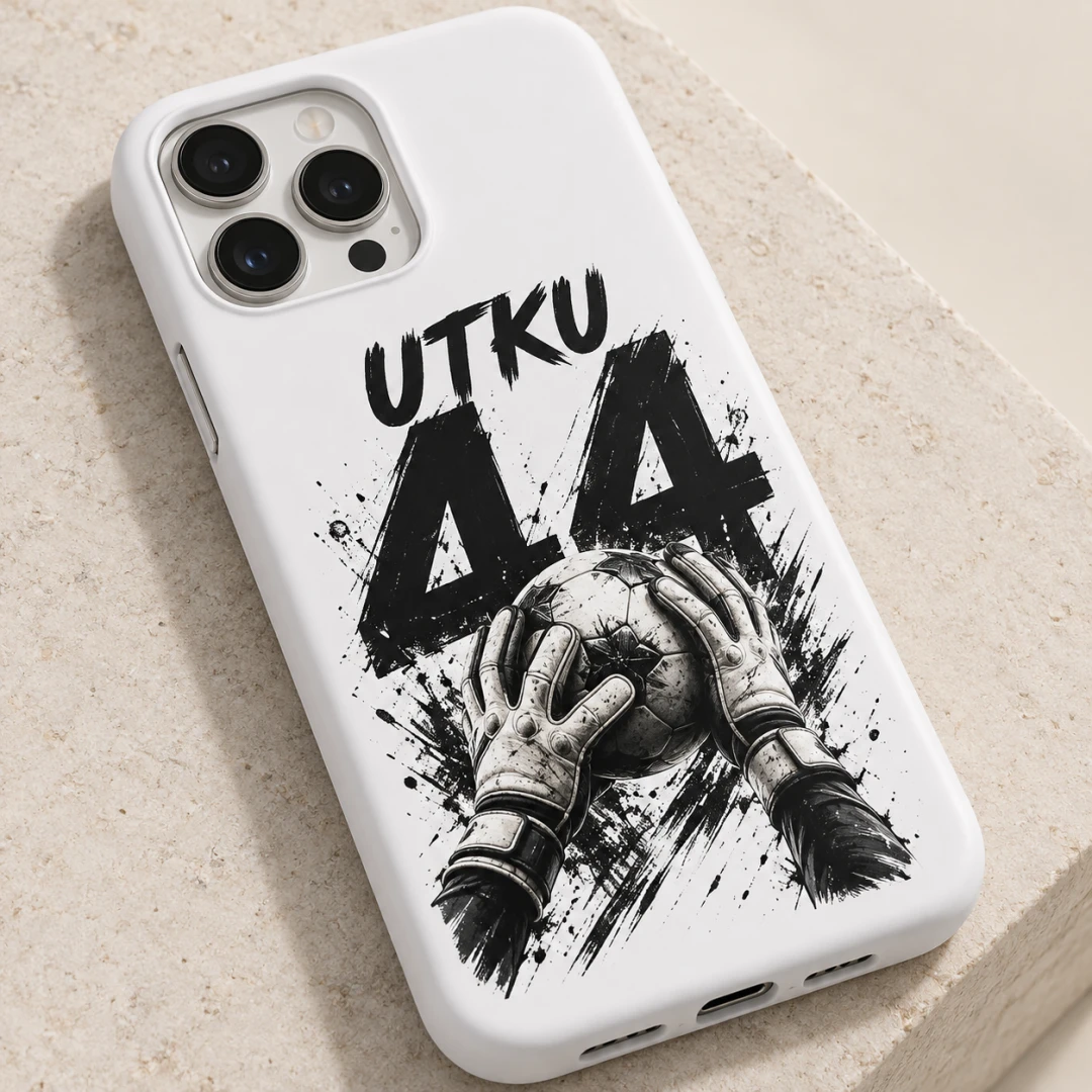 Futbol Forma Temalı Kaleci Eldiveni Baskılı Taraftar Telefon Kılıfı - Tüm Modeller