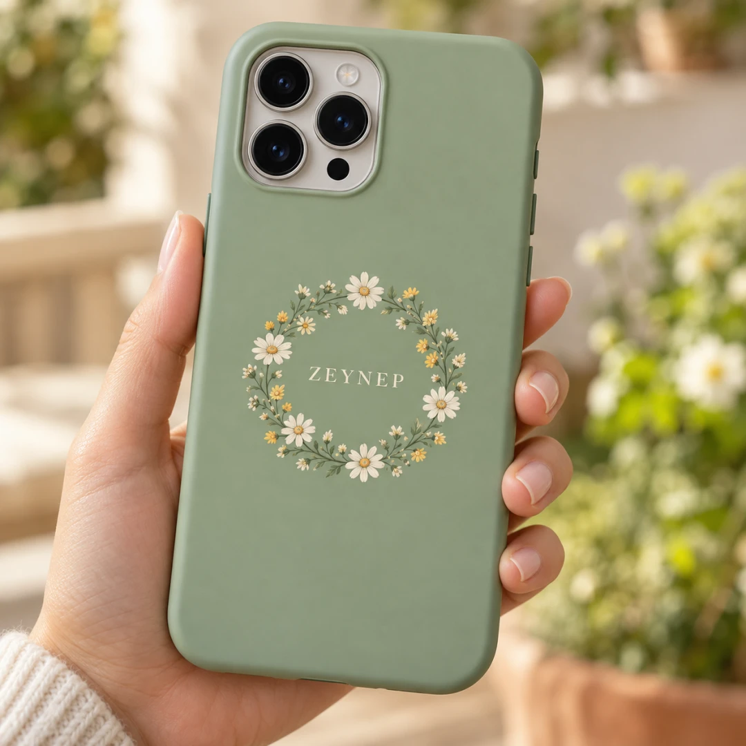 Zarif Papatyalı Telefon Kılıfı - Tüm Modeller