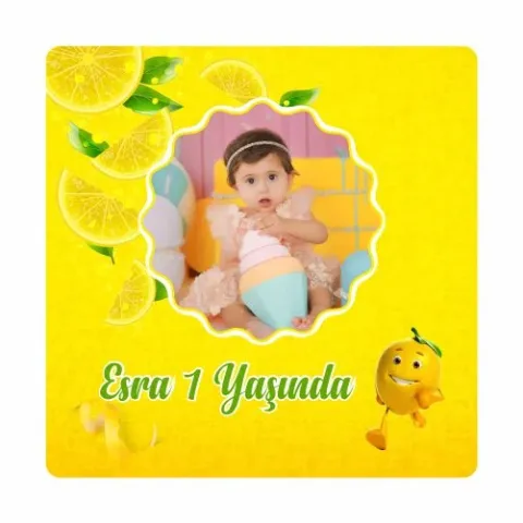 Limon Temalı Doğum Günü Magneti - 24 Adet
