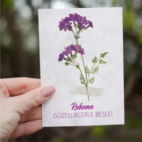Ruhunu Güzelliklerle Besle Motto Kartı
