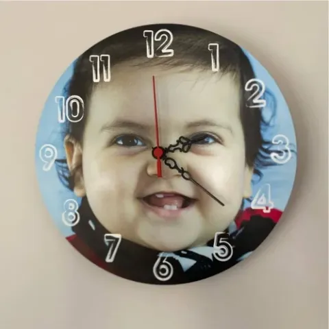 Fotoğraf Baskılı Ahşap Saat