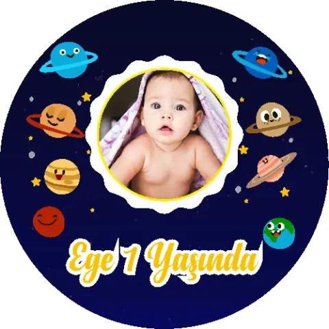 Gezegen Temalı Yuvarlak Açacak Magneti