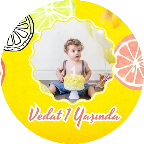 Limon Temalı Yuvarlak Açacak Magneti