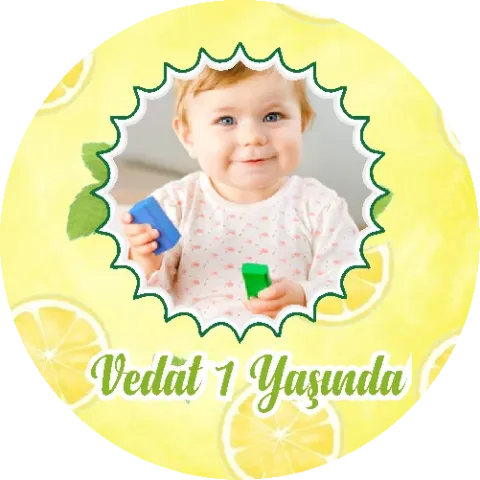 Limon Temalı Yuvarlak Açacak Magneti