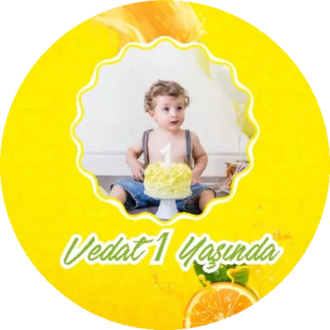 Limon Temalı Yuvarlak Açacak Magneti
