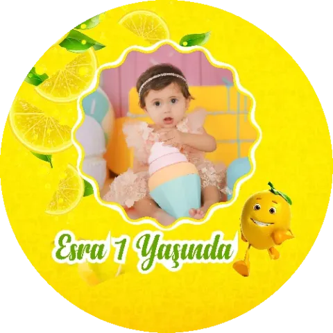 Limon Temalı Yuvarlak Açacak Magneti