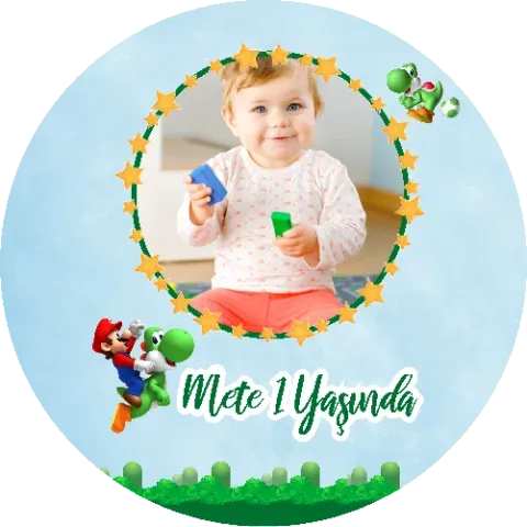 Super Mario Temalı Yuvarlak Açacak Magneti