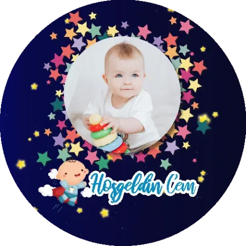 Yenidoğan Temalı Yuvarlak Açacak Magneti