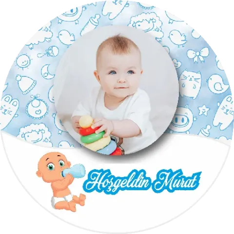 Yenidoğan Temalı Yuvarlak Açacak Magneti
