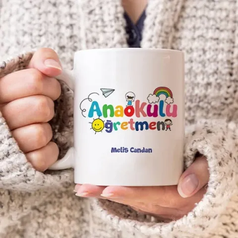 Anaokulu Öğretmenlerine Özel Kupa Bardak