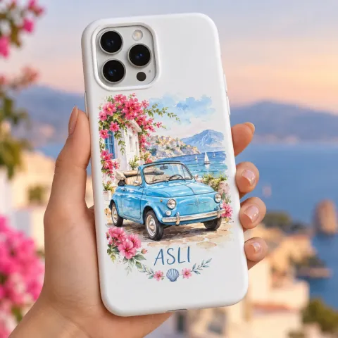 Mavi Cabrio Suluboya Telefon Kılıfı - Tüm Modeller
