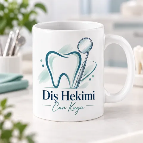 Avukatlara Özel Adalet Sarayı Sütun ve Terazi Motifli Kupa Bardak