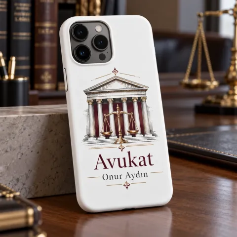 Avukatlara Özel Adalet Sarayı Terazi Motifli Telefon Kılıfı - Tüm Modeller