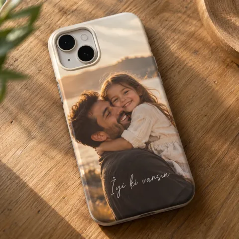 Baba-Kız Anısı Fotoğraflı Telefon Kılıfı - Tüm Modeller