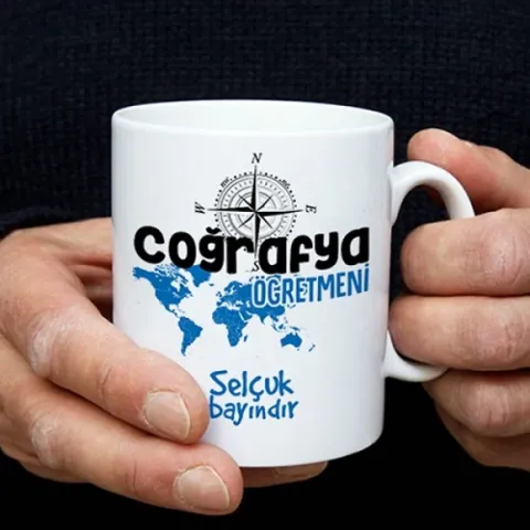 Coğrafya Öğretmenine Hediye Kupa Bardak