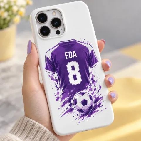 Mor-Beyaz Taraftar Telefon Kılıfı - Tüm Modeller