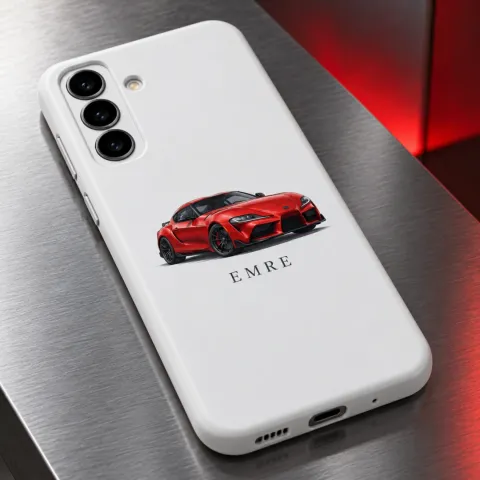 Kırmızı Spor Araba Telefon Kılıfı - Tüm Modeller