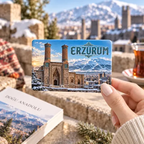 Erzurum Anıtsal Magnet - Kişiye Özel Şehir Buzdolabı Magneti