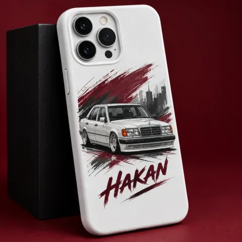 Bordo Zeminli Sedan Telefon Kılıfı - Tüm Modeller
