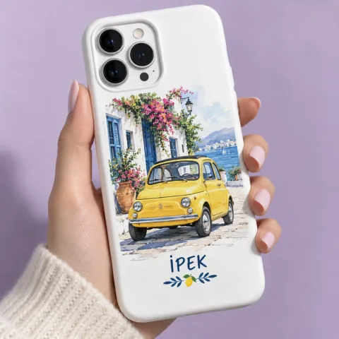 Sarı Klasik Araba Telefon Kılıfı - Tüm Modeller