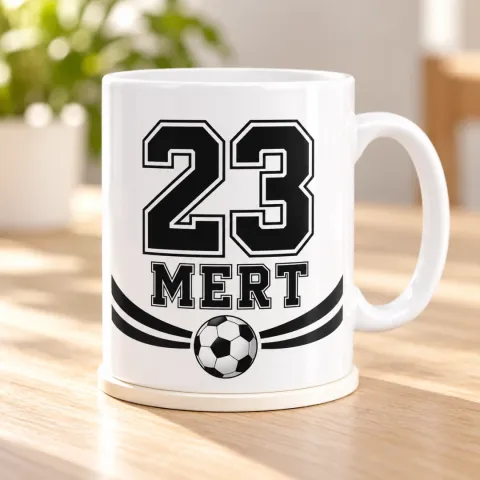 Kişiye Özel Futbol Taraftar Fırça Darbesi Kupa Bardak