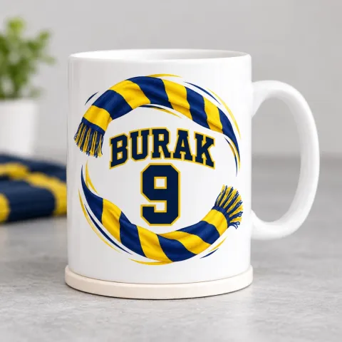 Kişiye Özel Futbol Taraftar Klasik Numara Kupa Bardak