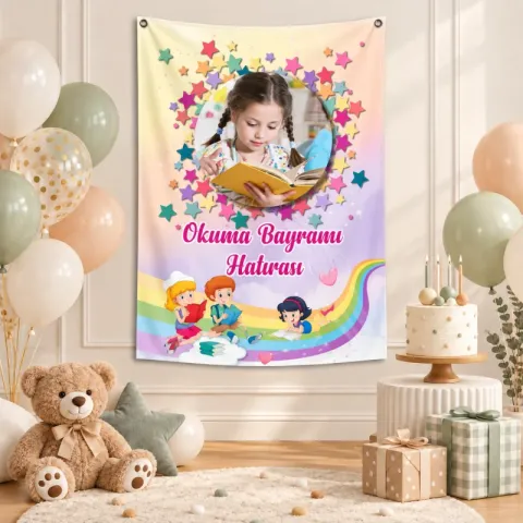 Kişiye Özel Unicorn Tasarımlı Doğum Günü Afişi