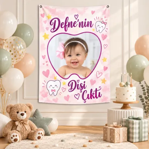 Kişiye Özel Diş Partisi Temalı Doğum Günü Afişi