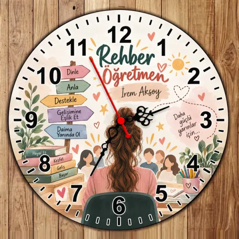 Kişiye Özel Rehber Öğretmen Duvar Saati – Yol Tabelaları