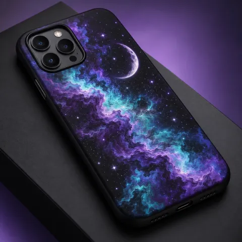 Kozmik Mor-Turkuaz Nebula Telefon Kılıfı - Tüm Modeller