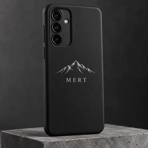 Dağ Çizgili Siyah Telefon Kılıfı - Tüm Modeller