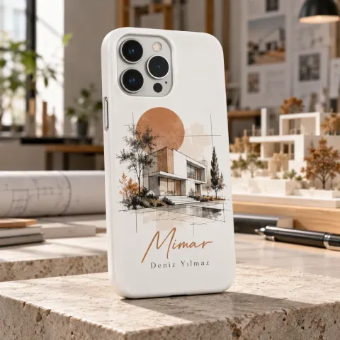 Mimarlara Özel Modern Villa Çizimli Telefon Kılıfı - Tüm Modeller