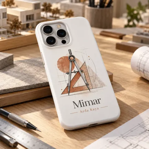 Mimarlara Özel Pergel Motifli Telefon Kılıfı - Tüm Modeller