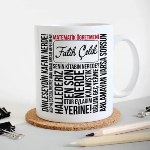 Öğretmene Hediye Kupa Bardak