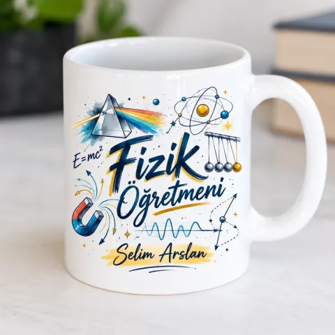 Kişiye Özel Fizik Öğretmeni Tasarımlı Model 2 Kupa Bardak
