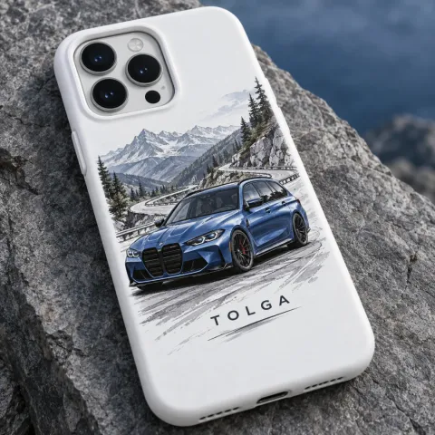 İnci Mavisi Araba Telefon Kılıfı - Tüm Modeller