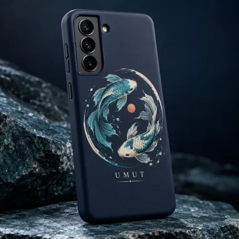 Gece Lacivertinde Koi Balıkları Telefon Kılıfı - Tüm Modeller