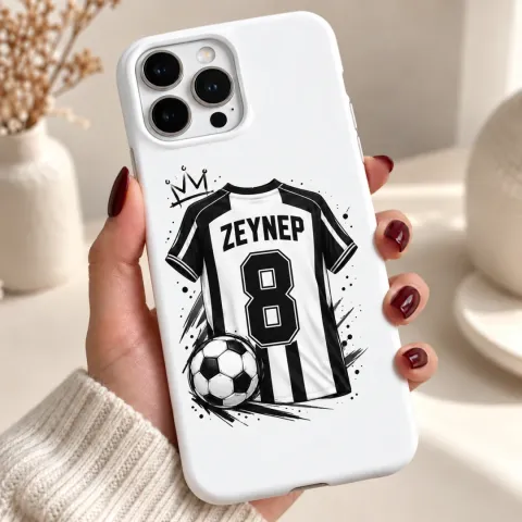 Futbol Forma Temalı Forma ve Top Baskılı Taraftar Telefon Kılıfı - Tüm Modeller